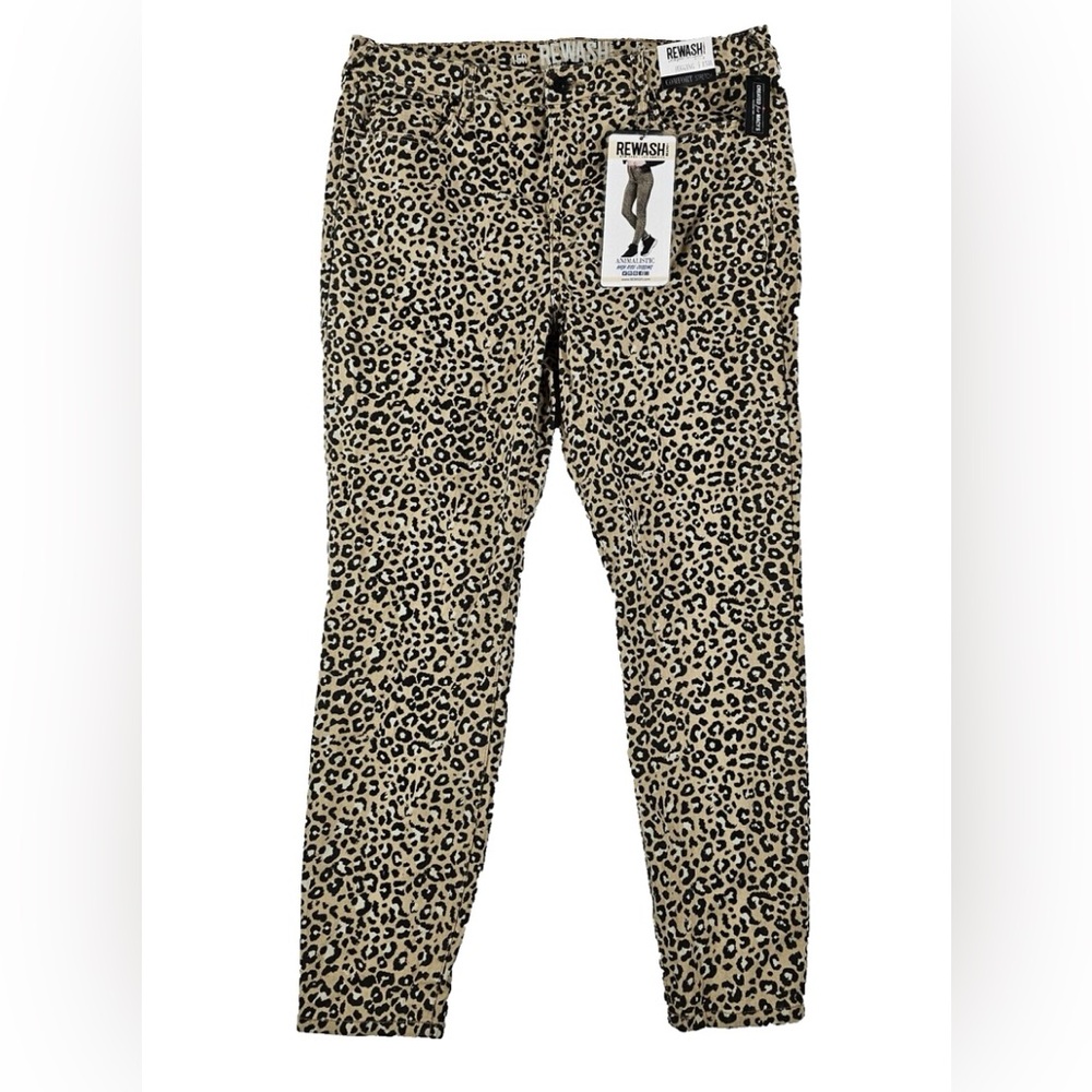 Rewash Tan and Black Leopard Print Leggings